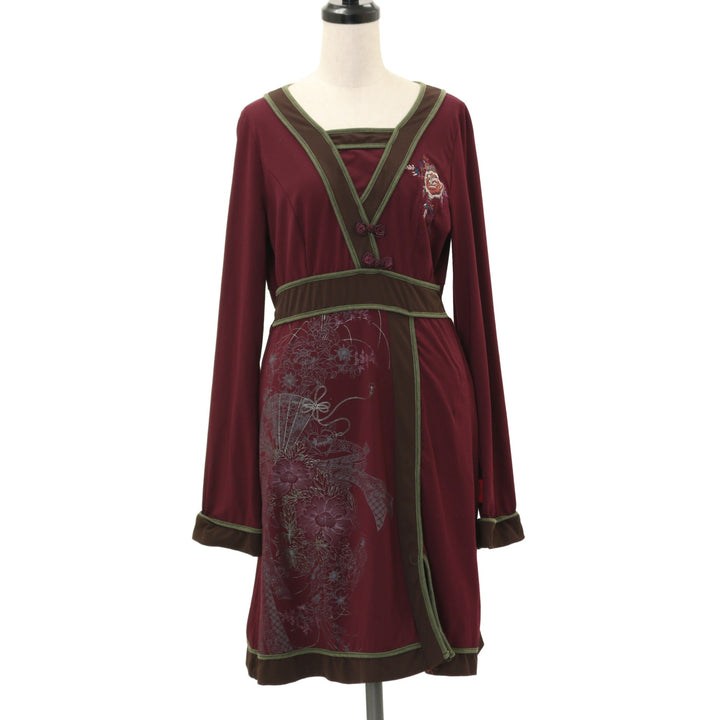 USED】ONESTE 刺繍入りチャイナカットソーワンピース | Ozz On