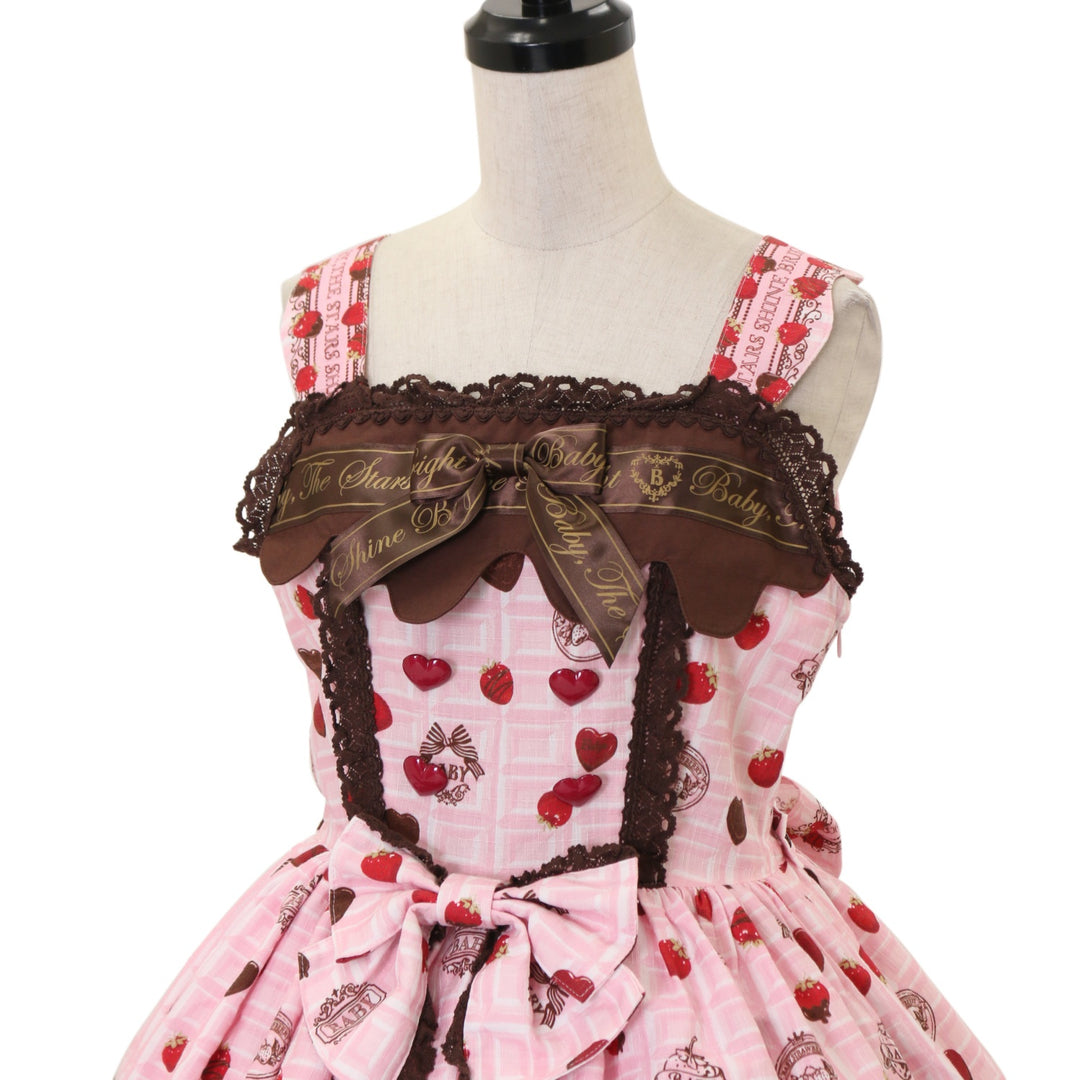 USED】Strawberry Loves Chocolate柄ジャンパースカートⅠ
