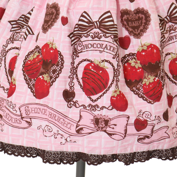USED】Strawberry Loves Chocolate柄ジャンパースカートⅠ | BABY, THE