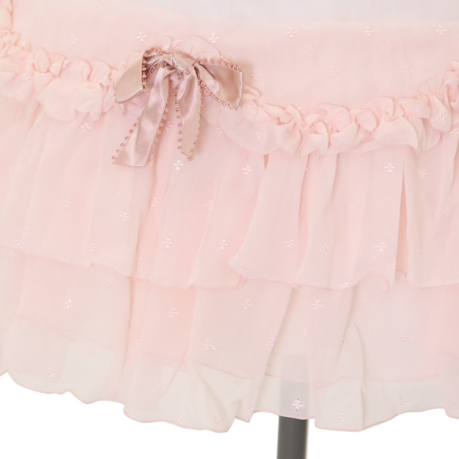 Mary Magdalene ピンク ひざ丈ワンピース Mary Magdalene/アナスタシアワンピース ピンク×ブラック フルール