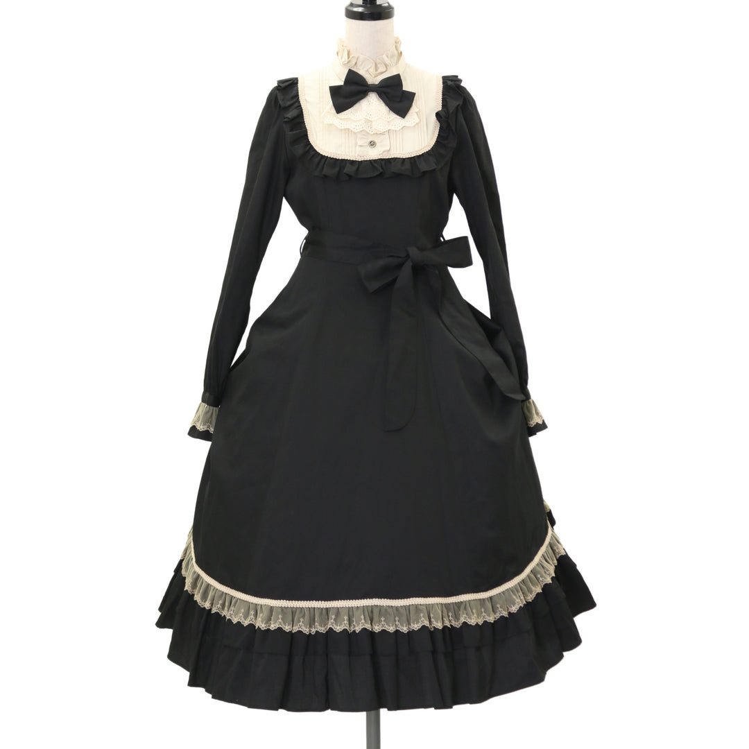 Victorian maiden クラシカルドールドレス　黒　膝丈 クラシカルBABYドールドレス - Victorian maiden - クラシカルロリィタ