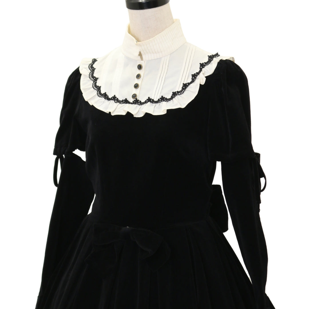 ヴィクトリアンメイデン　別珍マロリーワンピース　黒　メアリーマグダレン ヴィクトリアンメイデン 別珍マロリーワンピース 黒 メアリー