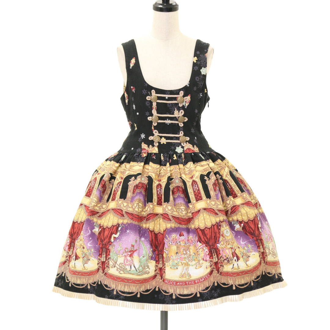 アリパイ 雪降る聖夜の不思議な贈り物柄 ジャンパースカート JSK