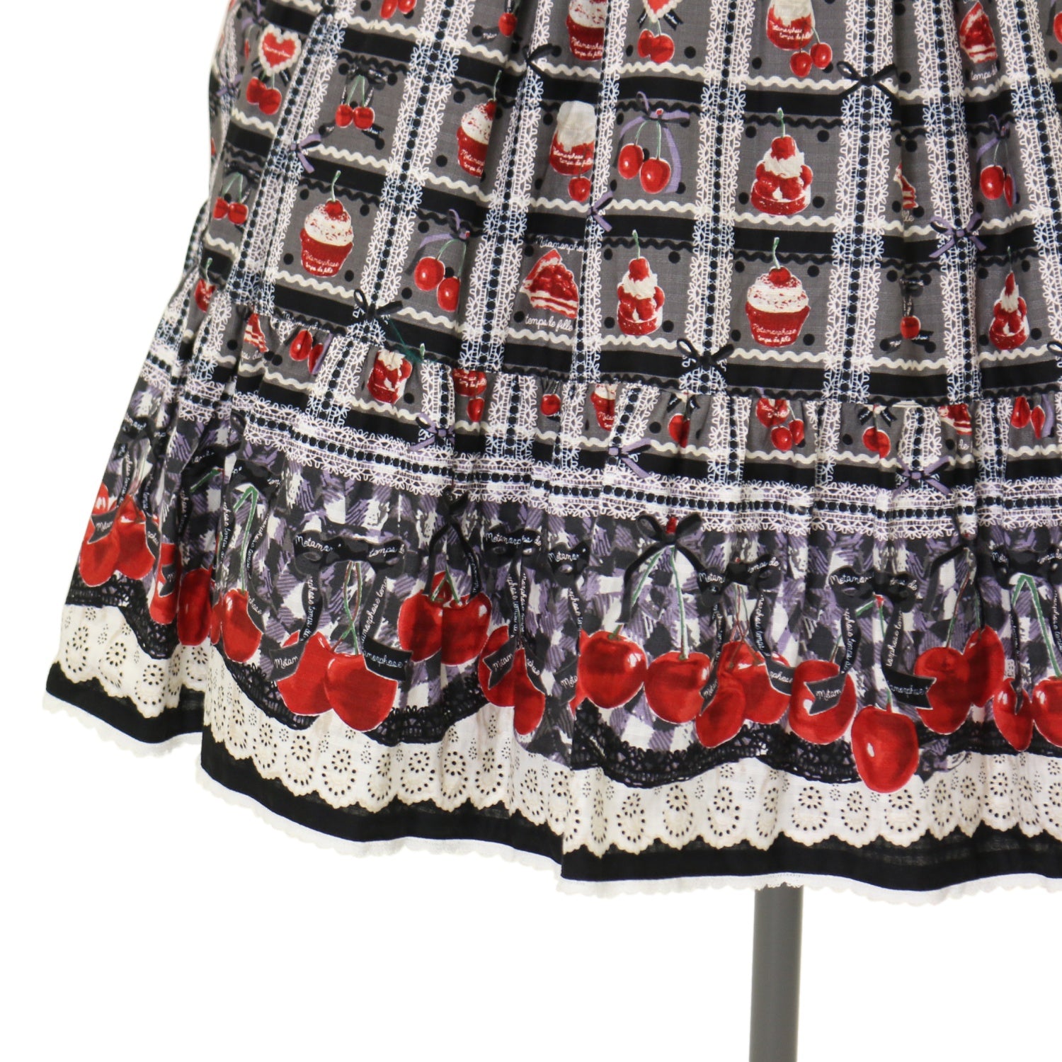 morphose Retro cherry ティアードジャンパースカート USED】Retro Cherry ティアードジャンパースカート