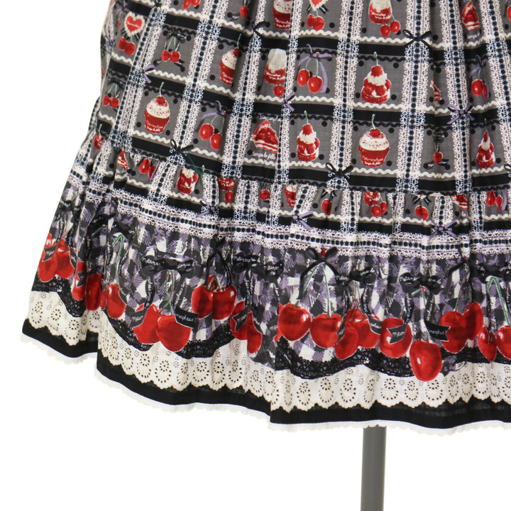 morphose Retro cherry ティアードジャンパースカート Metamorphose Retro cherry ティアードジャンパースカート