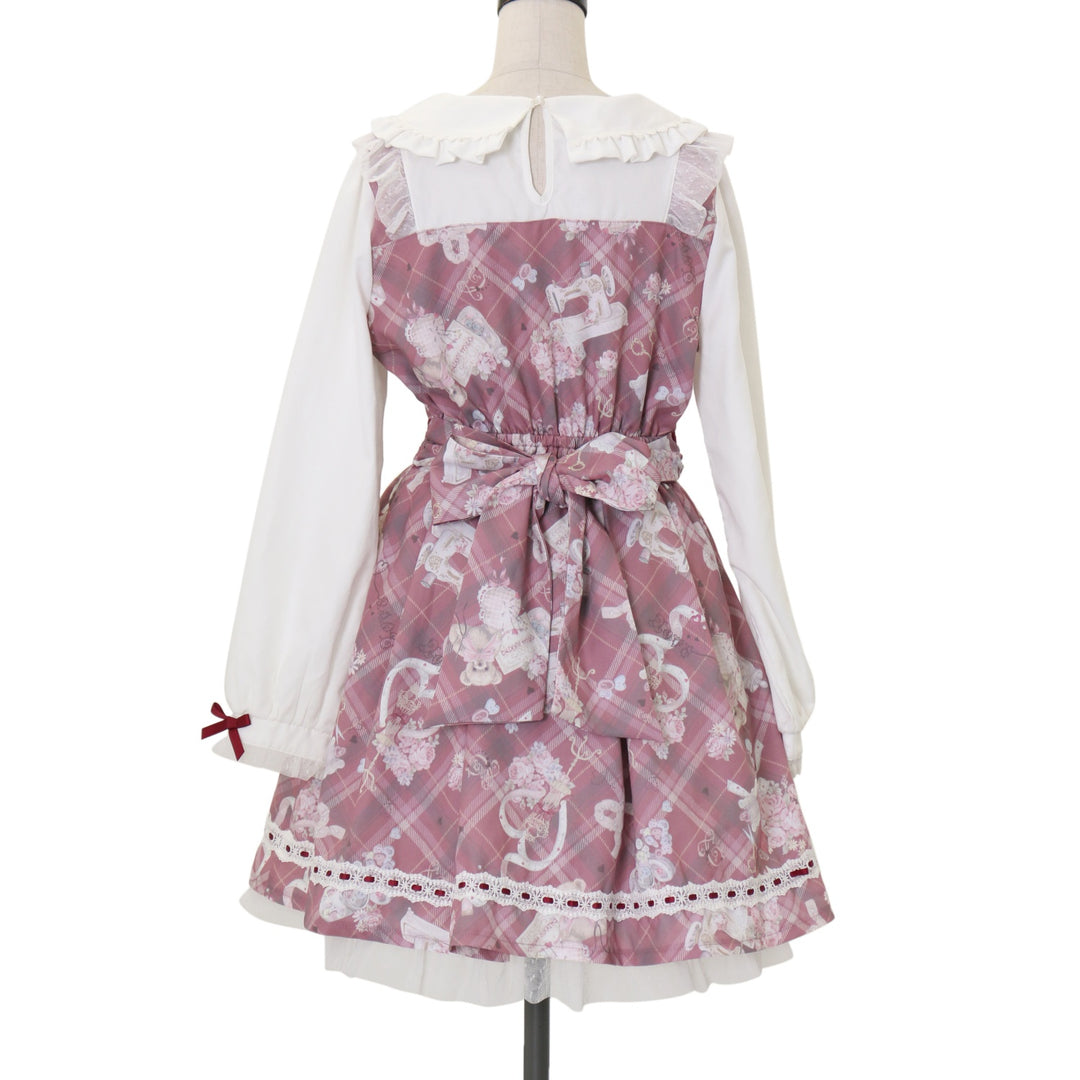 LIZLISA Bear柄ワンピース ロリータ 量産型 USED】Sewing Bear柄ワンピース | LIZ LISA | ロリータ ゴスロリ