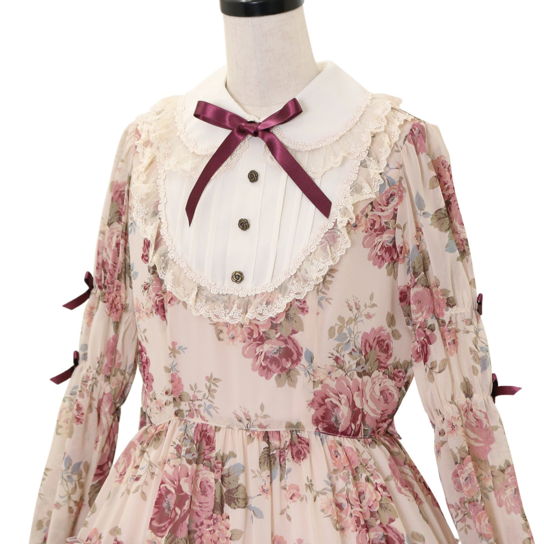 USED】【Mサイズ】ローズシフォン丸衿ドレス | Innocent World