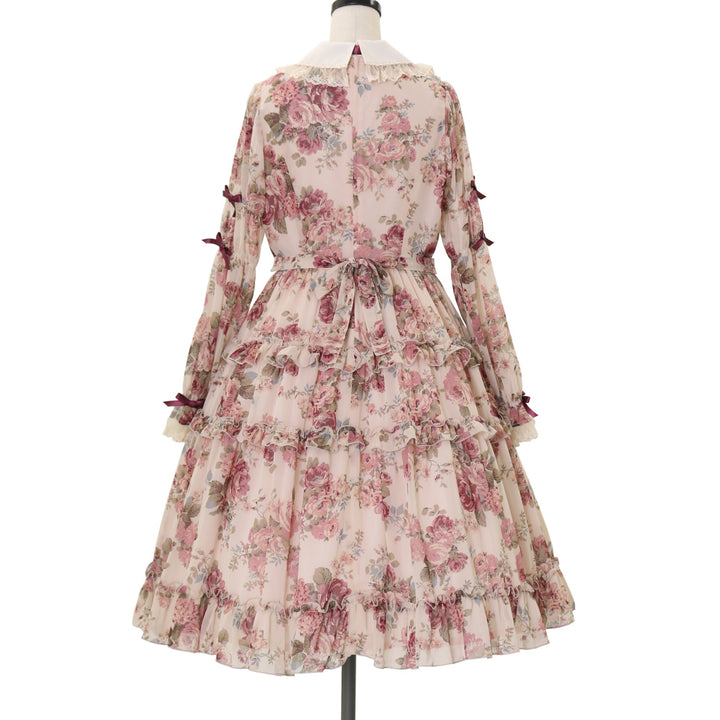 USED】【Mサイズ】ローズシフォン丸衿ドレス | Innocent World