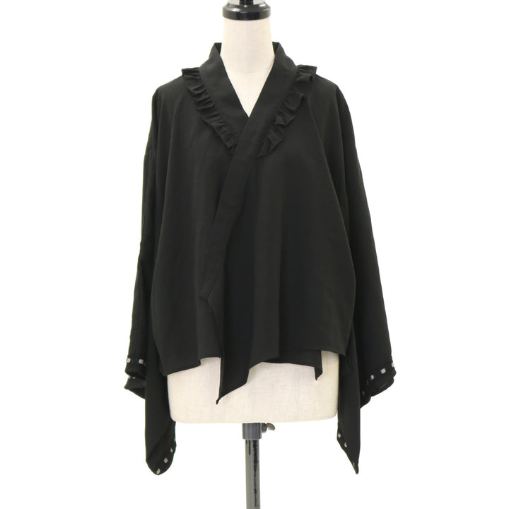 Amavel  春花便りのお茶会シリーズ ブラウス　ブラック USED】春花便りのお茶会ブラウス | Amavel Wunderwelt Online