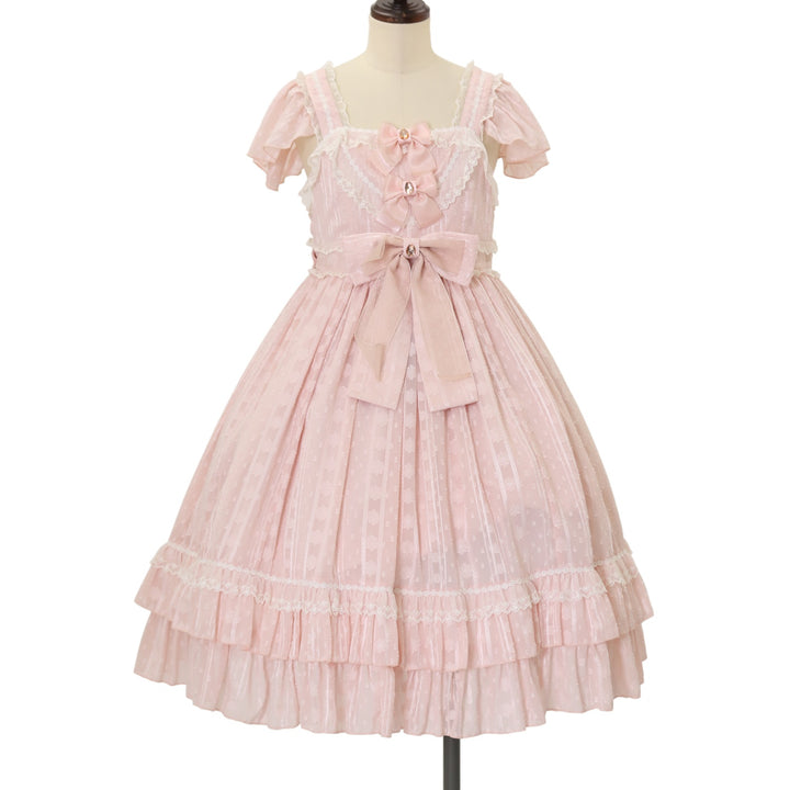 メタモ♡Butterfjly Museum フリルジャンパースカート フロントあきフリルジャンパースカート - ワンピース
