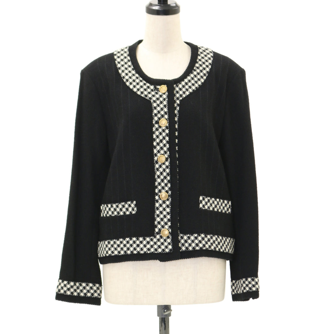 カネコイサオ ツイードジャケット kaneko isao カネコイサオ ヴィンテージ ノーカラー ツイード