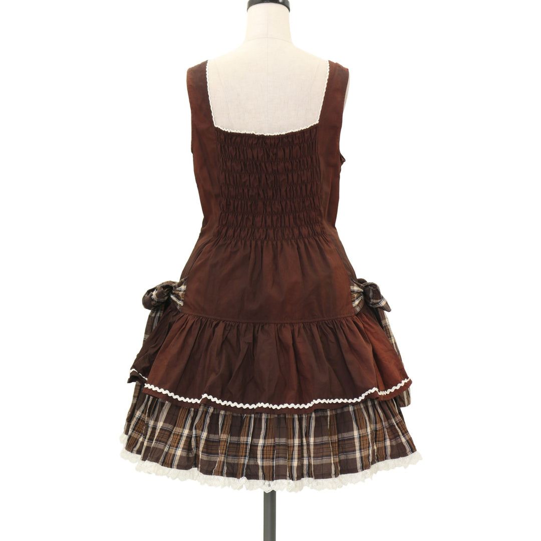 PUTUMAYO プトマヨ ダブルＡラインワンピ 美品 希少 USED】チェックリボンダブルワンピ | PUTUMAYO Wunderwelt Online Shop