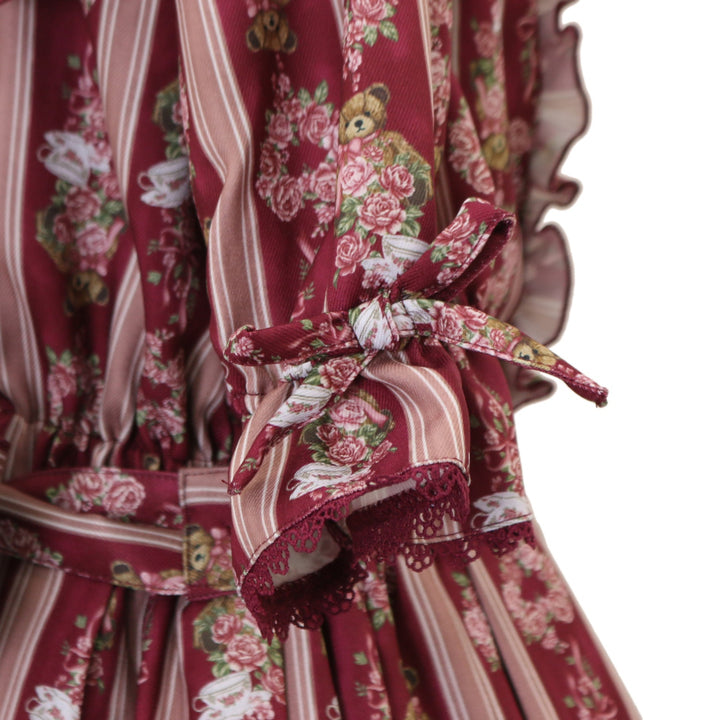 USED】【axes femme kawaii/Mサイズ】Rosy Bear柄ワンピース
