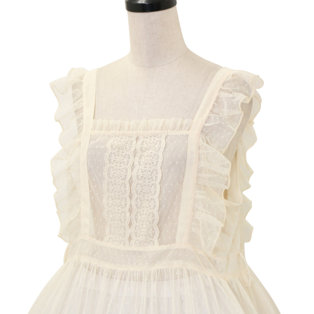 USED】【Mサイズ】ドットチュールエプロン | axes femme kawaii