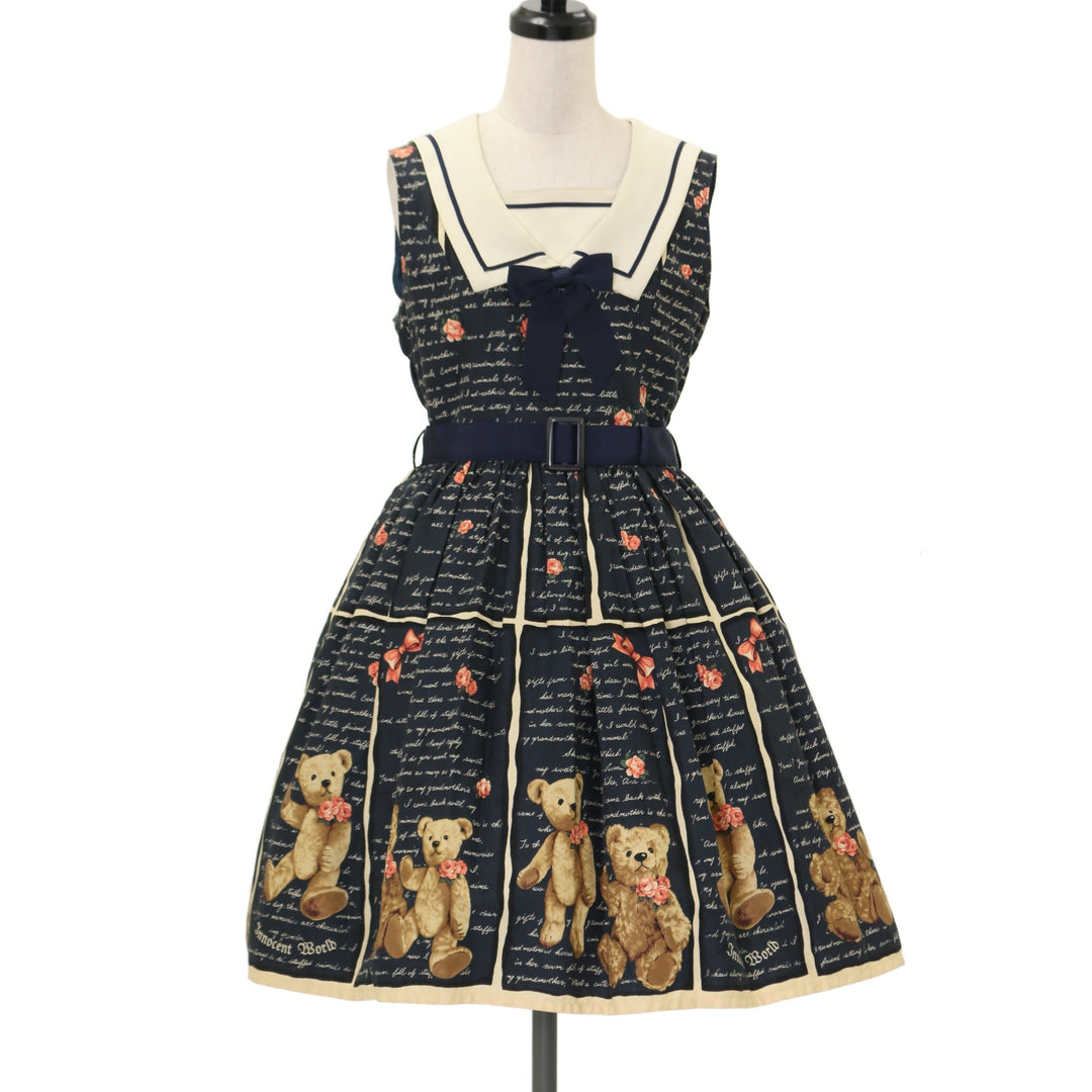 Innocent World テディベアJSK ネイビー Innocent World テディベアJSK ネイビー イノセントワールド