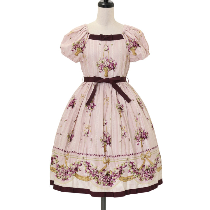 邸宅のすみれハイウエストワンピース USED】【Mサイズ】邸宅のすみれハイウエストワンピース