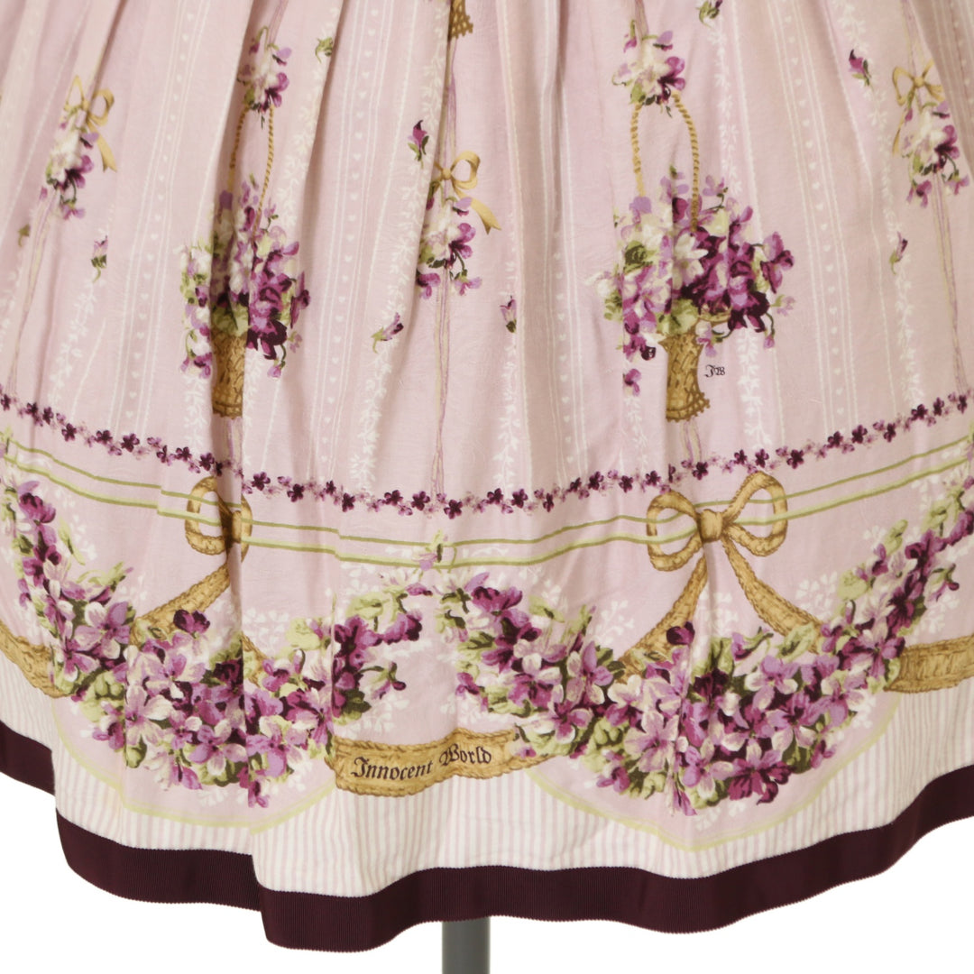 邸宅のすみれハイウエストワンピース USED】【Mサイズ】邸宅のすみれ