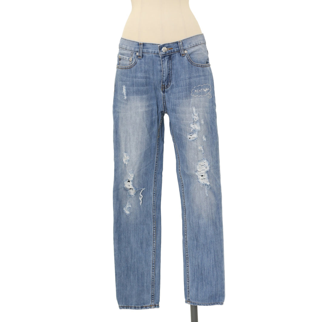 USED】【Sサイズ】MINT NeKO ダメージスキニーパンツ | h.NAOTO