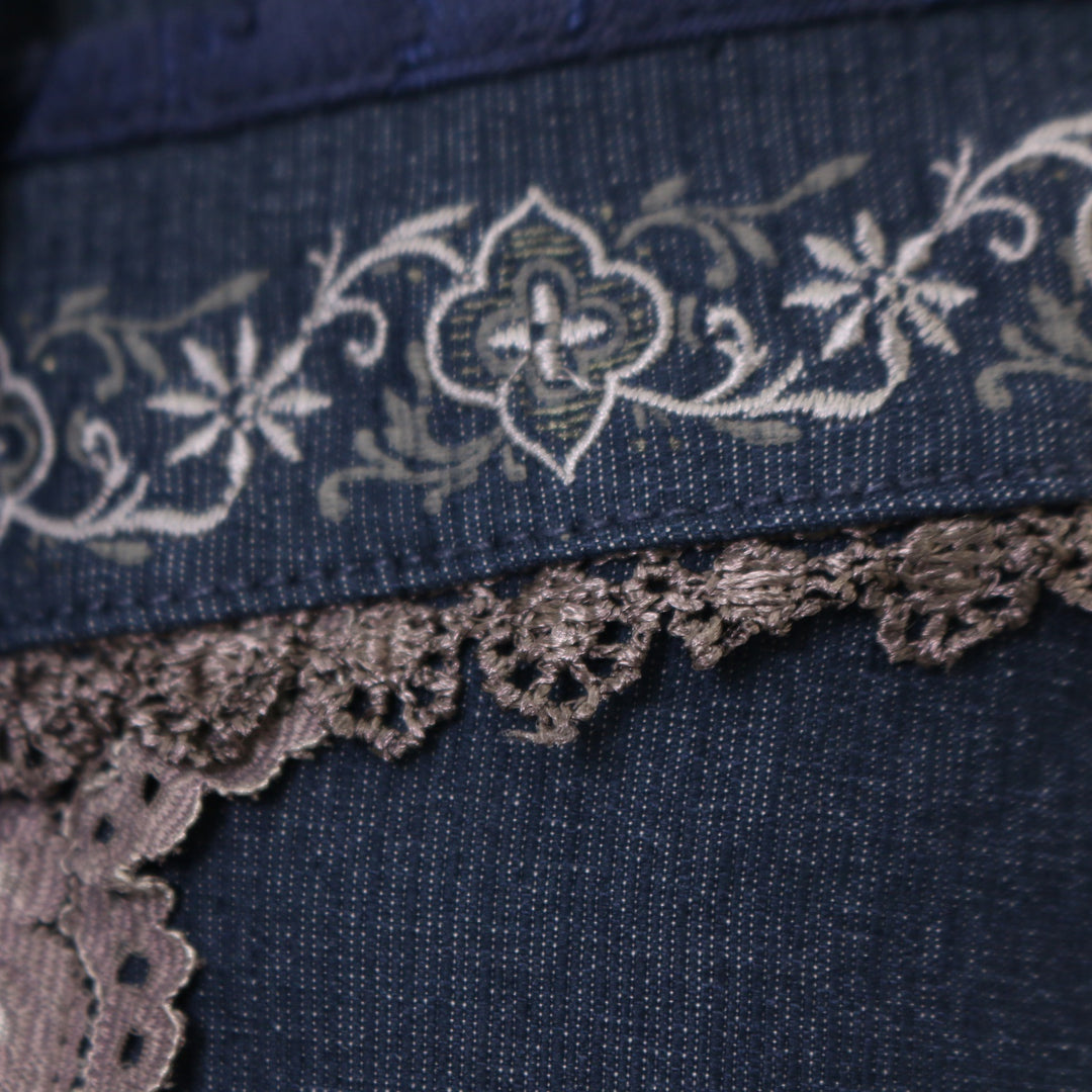 OZZ ONESTE オッズオネスト 部分刺繍 レース使い ワンピース USED】ONESTE レースディテールシャツワンピース | Ozz On | ロリータ