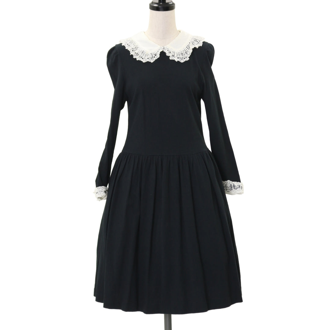 Jane Marple ワンピース Mサイズ Jane Marple 限定復刻デザイン old libraryスクエアドレス