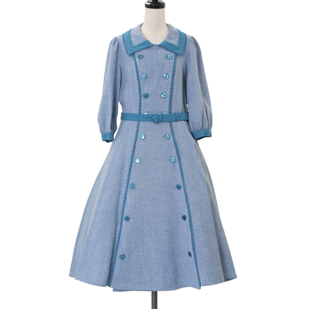 InnocentWorld セレーネワンピース（ライトブルー） USED】【Lサイズ】セレーネワンピース（ライトブルー×ブルー