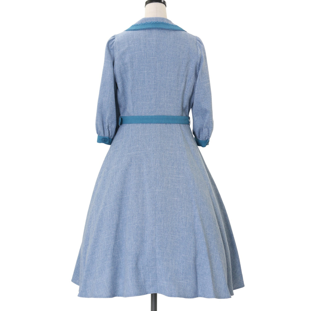USED】【Lサイズ】セレーネワンピース（ライトブルー×ブルー