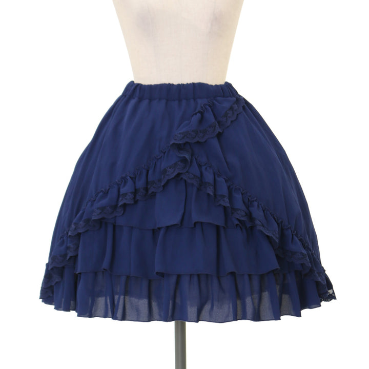 USED】Victorian Ruffle Chiffon Skirt | ATELIER-PIERROT