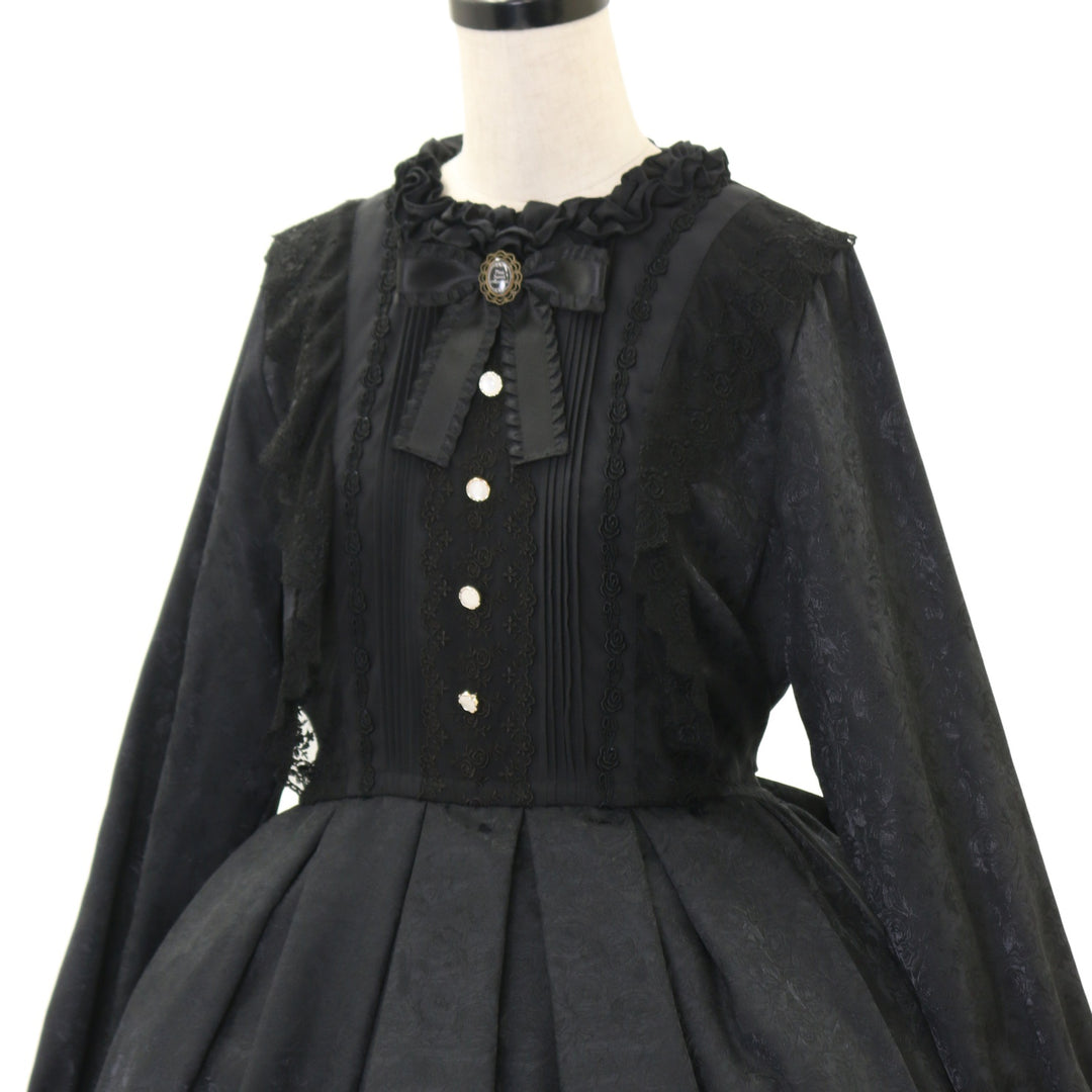 USED】ローズジャガードワンピース【長袖】 | Pina sweetcollection