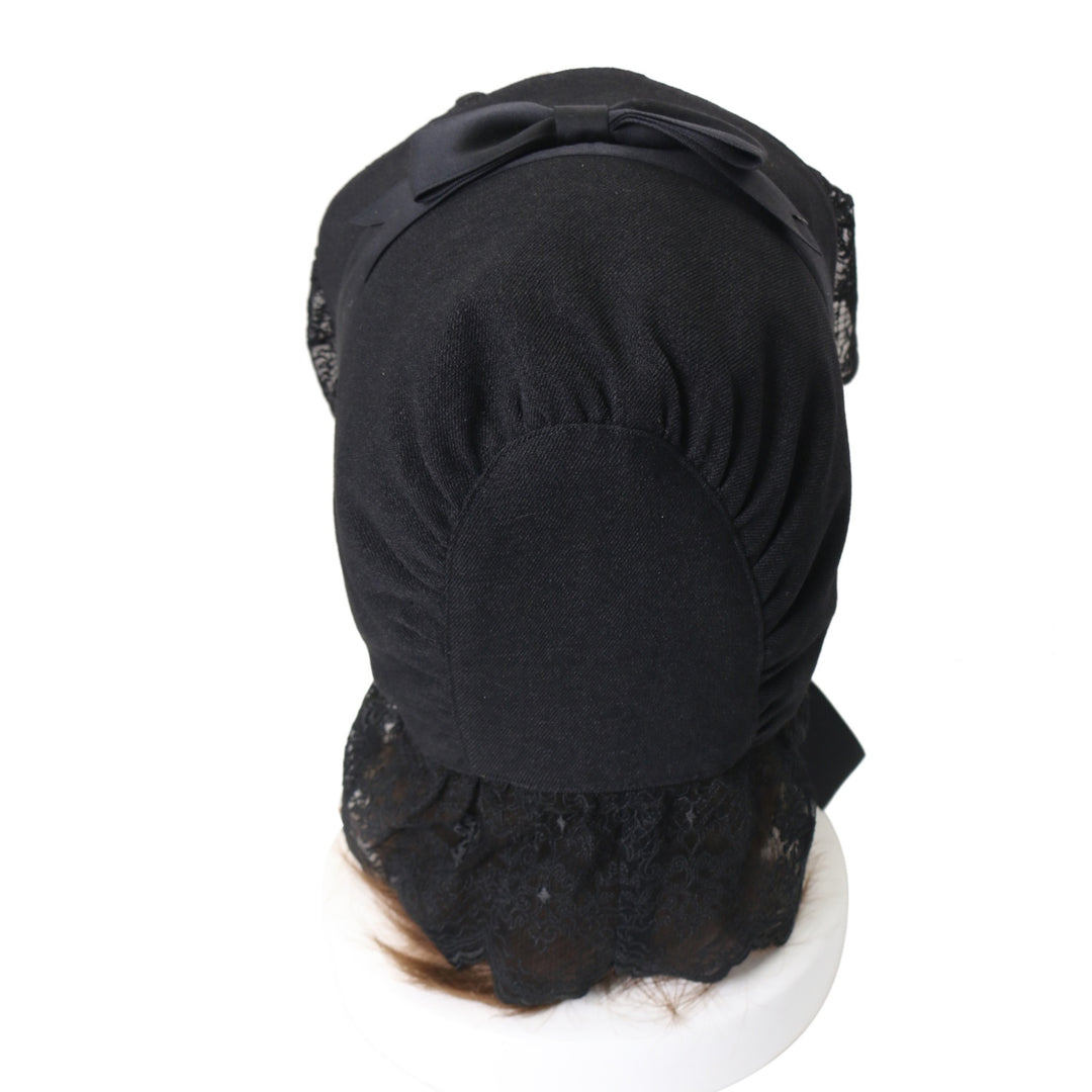 USED】燭台エンブレムボンネット（黒） | Moi-même-Moitié Wunderwelt