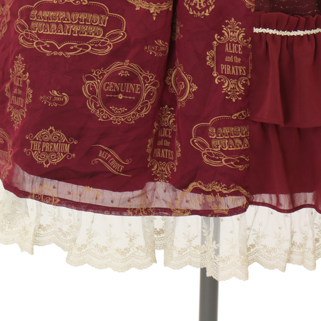 USED】Vintage label stamp柄ジャンパースカートⅠ | ALICE and the