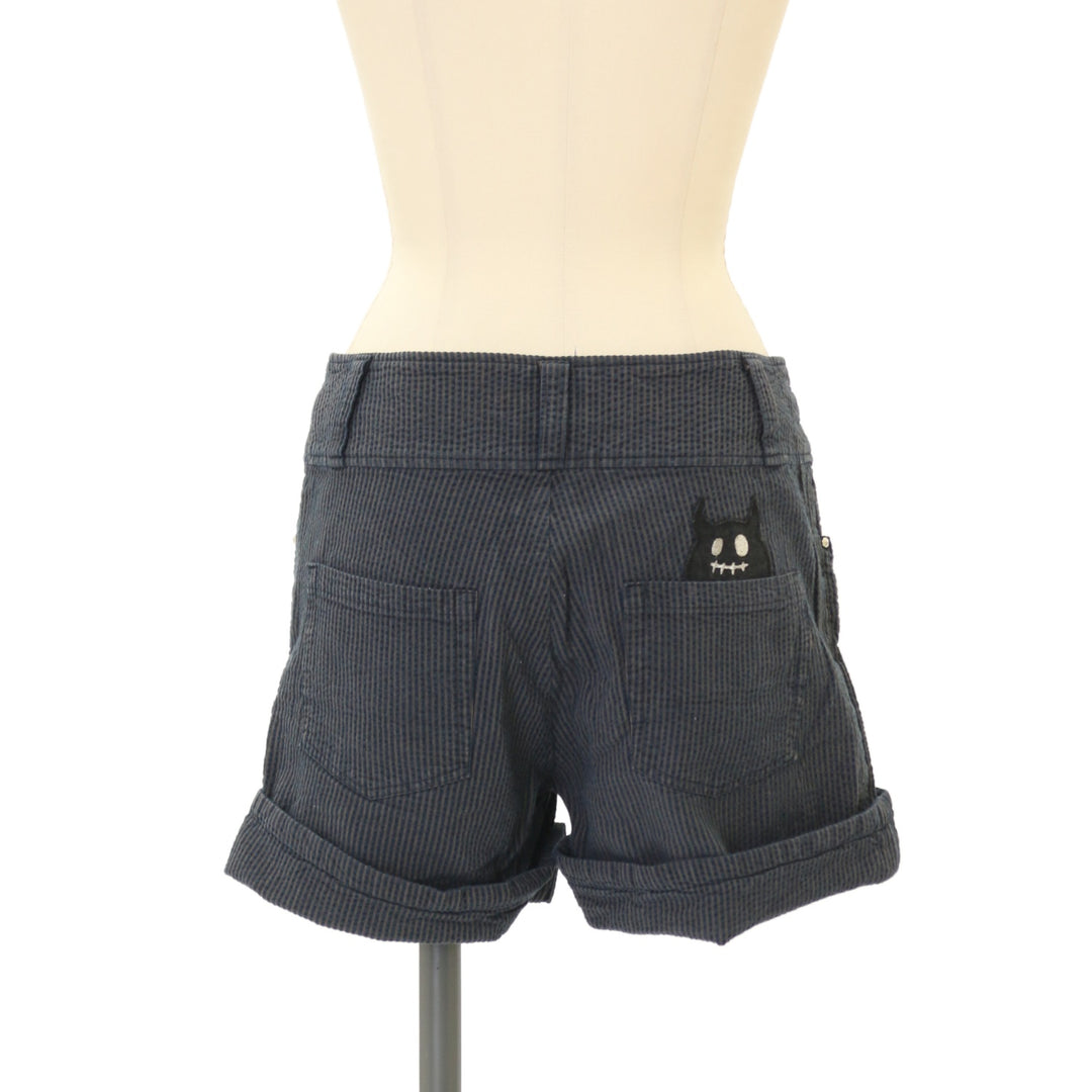USED】【Mサイズ】レースアップサイドジップショートパンツ
