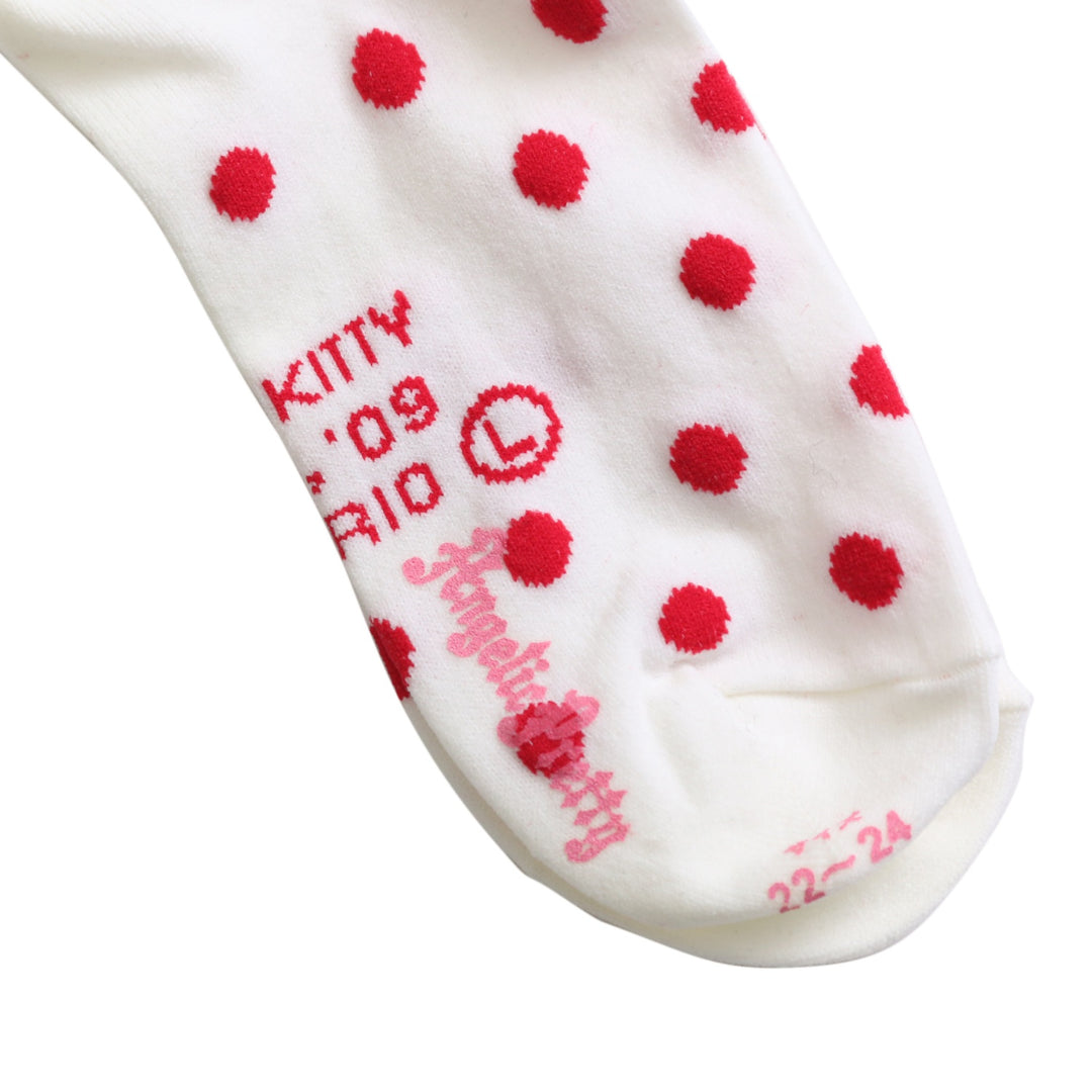 タグ付♥Hello KittyリボンハイソックスキティAngelicPretty USED】Hello Kittyリボンハイソックス（ホワイト×レッド） | Angelic