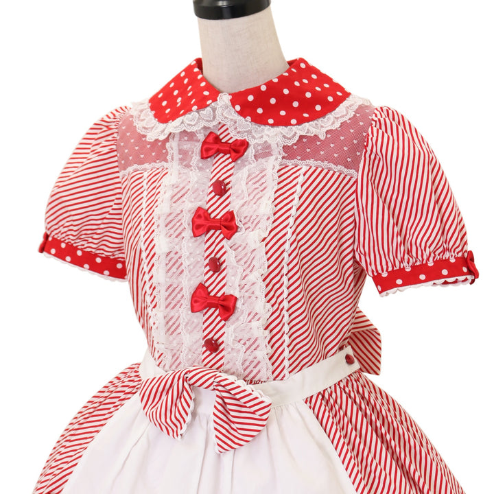 USED】Stripe Girly Cafe Set | Angelic Pretty | ロリータ ゴスロリ