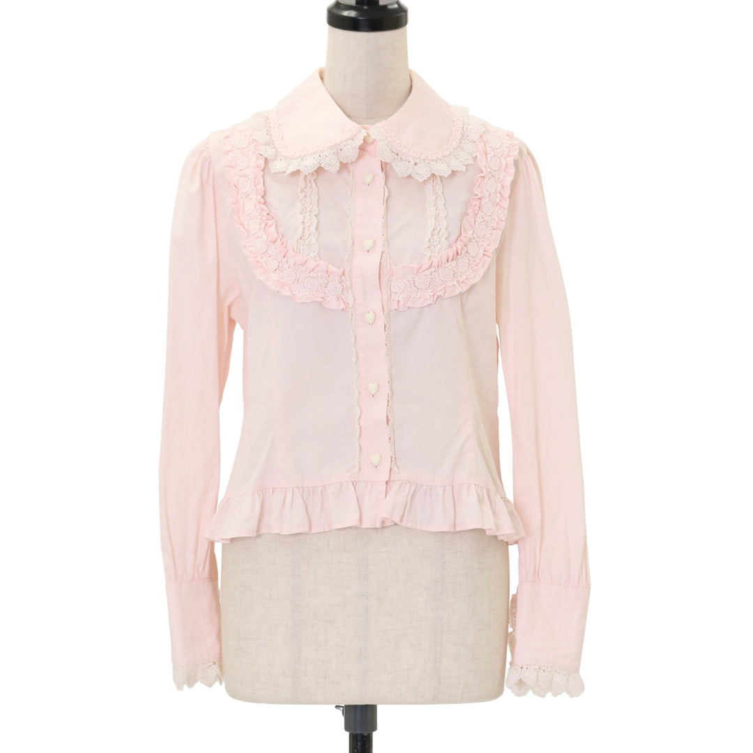 BABY, THE STARS SHINE BRIGHT 薔薇レース ブラウス USED】薔薇レースラウンドヨークブラウス | BABY, THE STARS SHINE