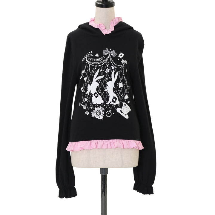 Putumayo パーカー フリル レース ウサギ柄 USED】ウサ耳フードプルオーバー | PUTUMAYO Wunderwelt Online Shop