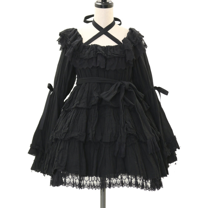 ATELIER PIERROT Vallée lys ブラウス 黒 ATELIER PIERROT Vallée lys ブラウス 黒