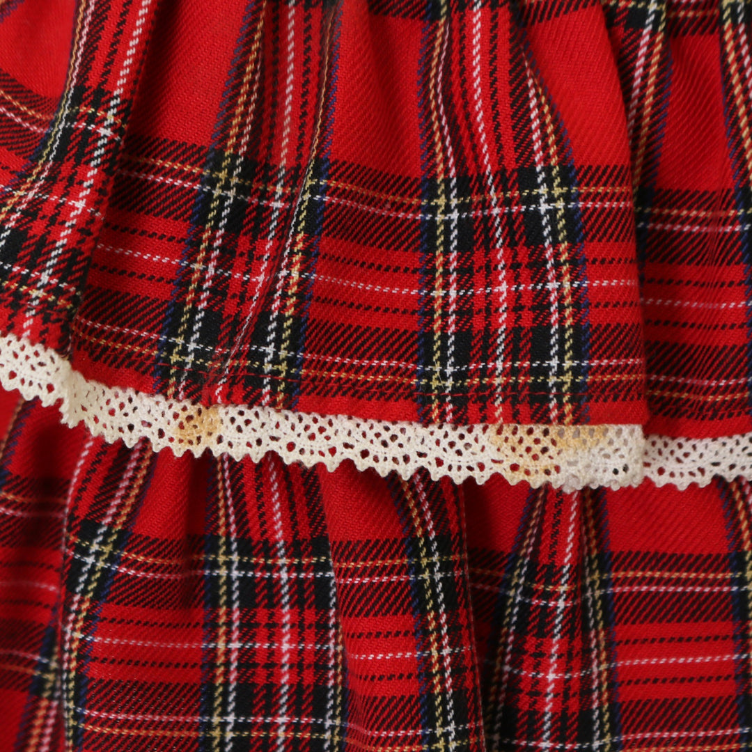 USED】タータンチェックハートポケットティアードスカート | Angelic