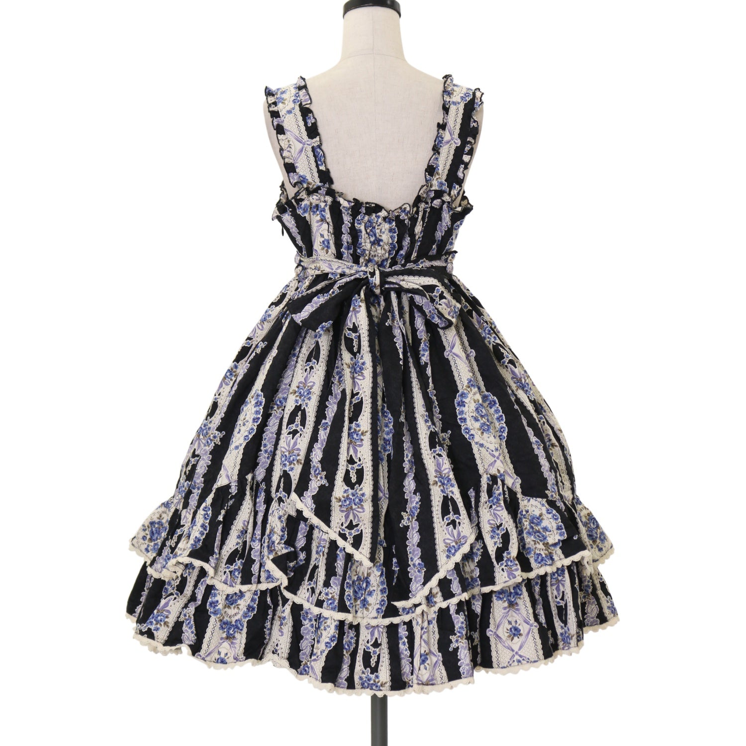 USED】ブーケ柄ハイウエストジャンパースカート | metamorphose