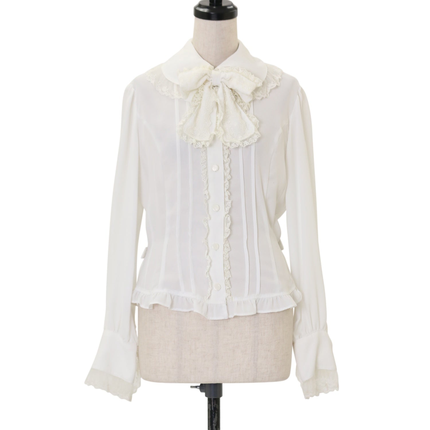 Innocent World ゴスロリ ボタンシャツ 黒 Innocent World White ~ Square Collar OP by Innocent World