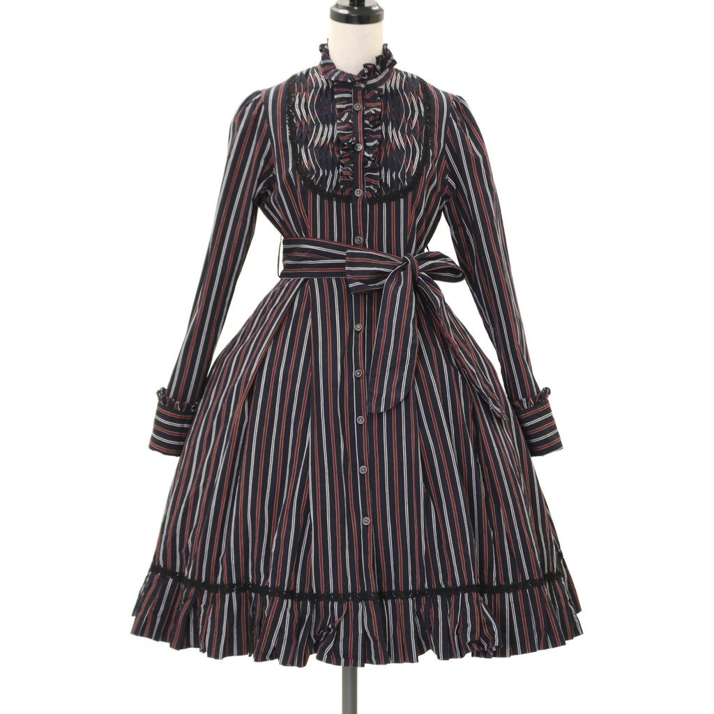USED】レジメンタルストライプドレス | Victorian Maiden | ロリータ