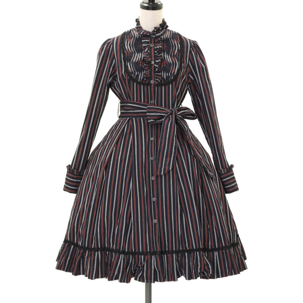 USED】レジメンタルストライプドレス | Victorian Maiden | ロリータ