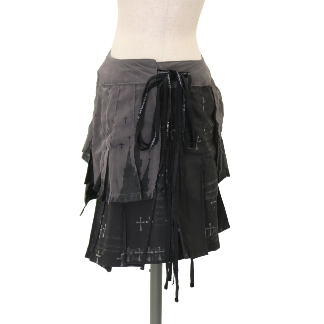 h.NAOTO Blood プリーツ ラップ スカート USED】Blood レイヤードプリーツラップスカート | h.NAOTO | ロリータ