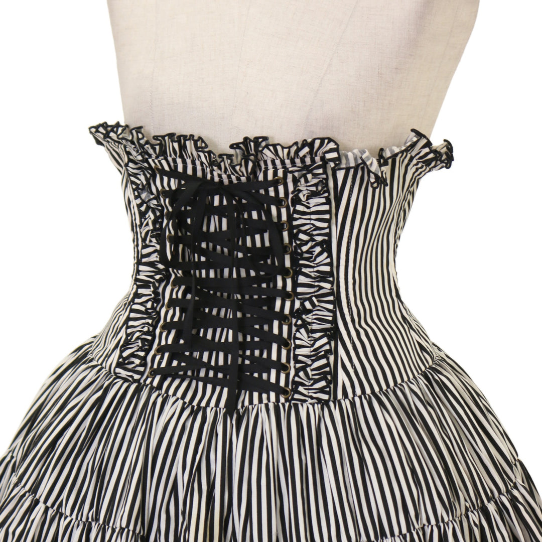 ゴスロリ、ATELIER PIERROT コルセットプリーツスカート ネイビー