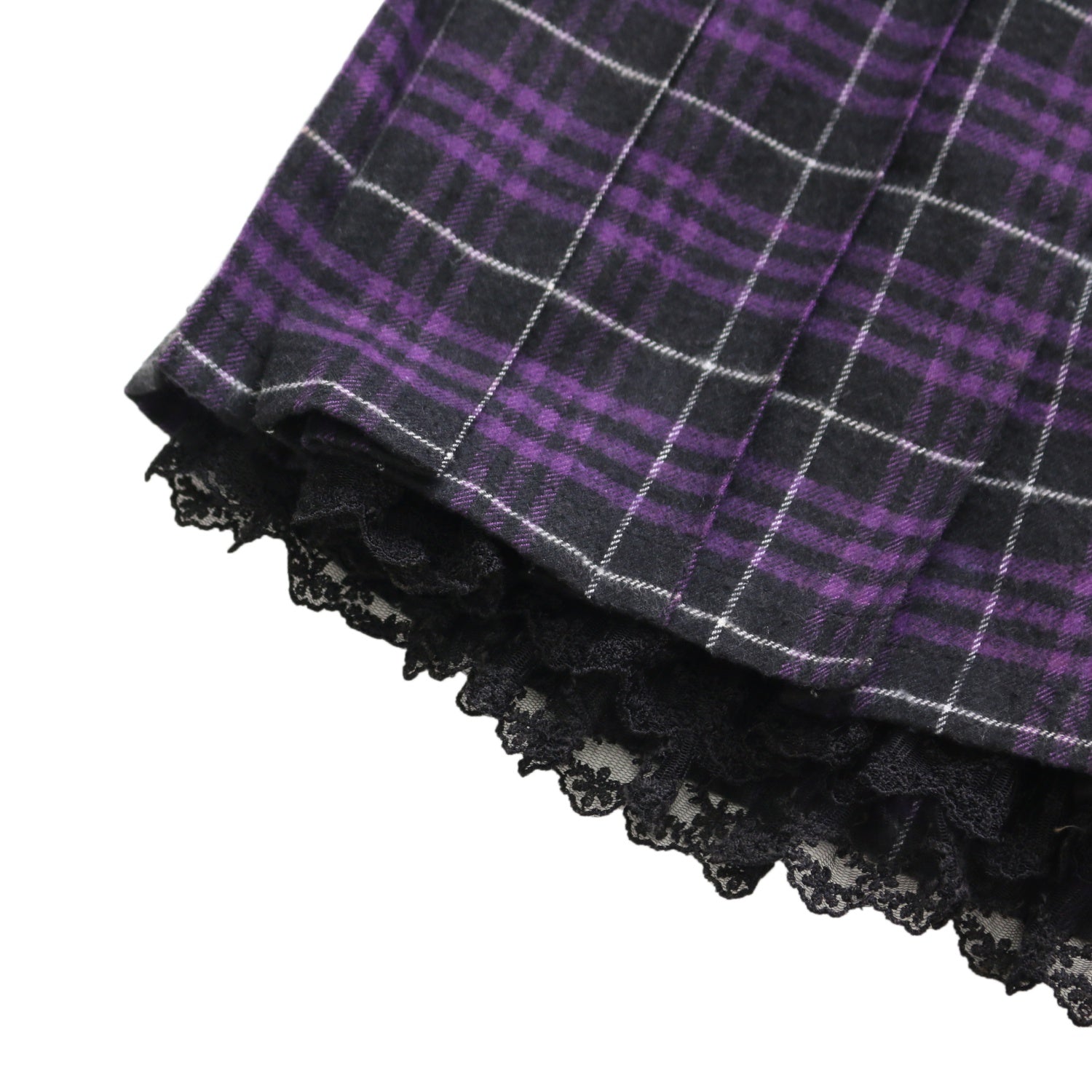 USED】エプロン付 チェックプリーツスカート | PUTUMAYO