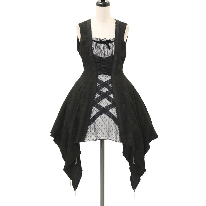 EXCENTRIQUE　コルセットジャンパースカート　ゴスロリ　地雷系　S/M w-87584-00.jpg?v=1676254140