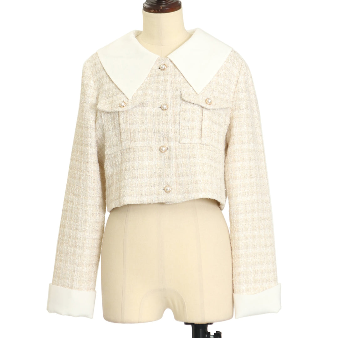 USED】Sweet spring tweed jacket | M me eme | ロリータ ゴスロリ 