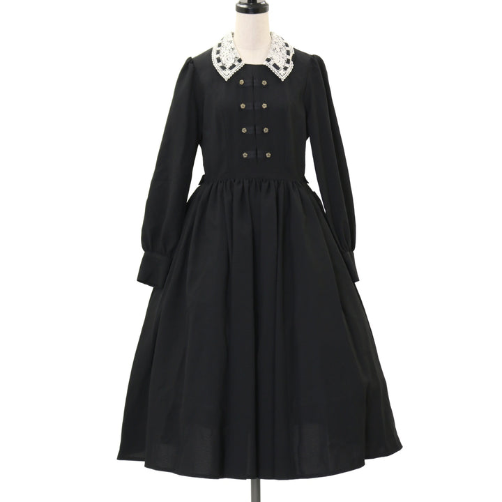 Innocent World グレー ナポレオン　軍服　クラシカル　ワンピース USED】【Mサイズ】レース衿ナポレオンワンピース | Innocent