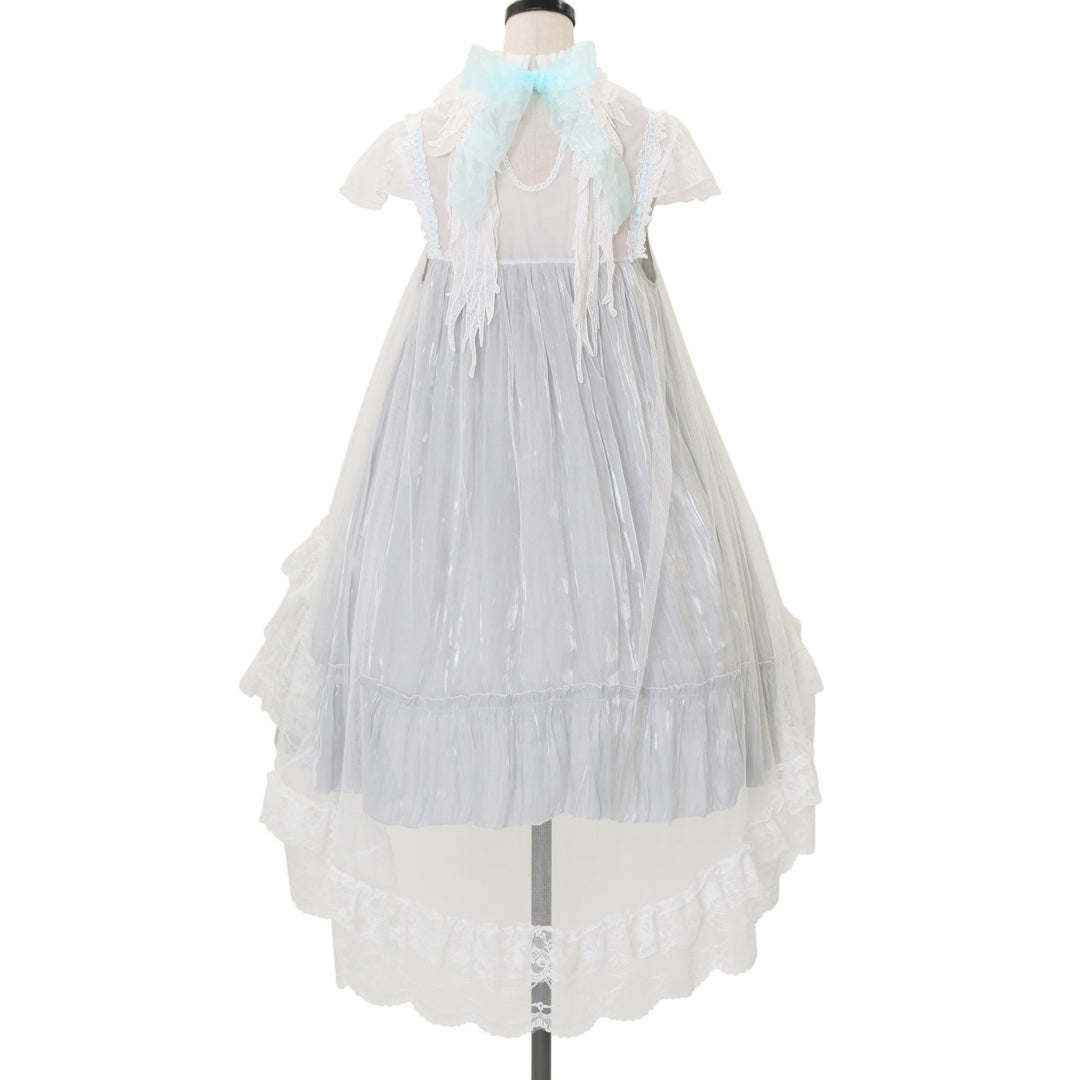 USED】【MRcorset】CROCHET LACE ANGEL WING DRESS (BLUE Plain ver
