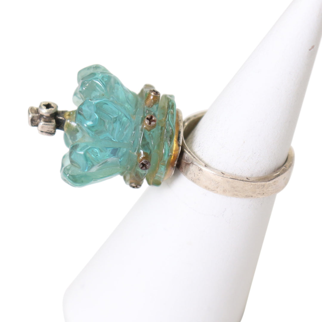 JaneMarple♡天使の羽クラウンリング クリアストーン入り ヴィンテージ Angelのリング - Jane Marple Online Shop