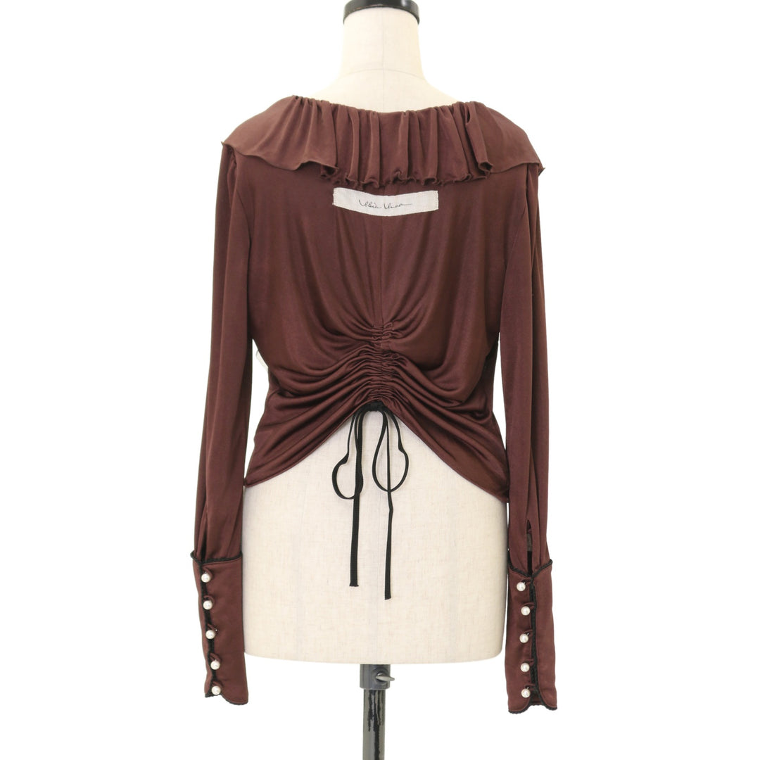 アリスアウアアaliceauaaサテン七分丈フリルパンツゴシック USED】サテンフリルカーディガン | alice auaa Wunderwelt Online Shop